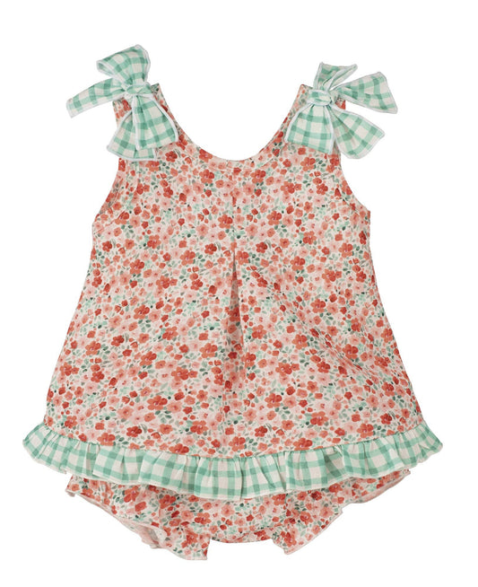 Prunela baby girl dress with matching bloomers