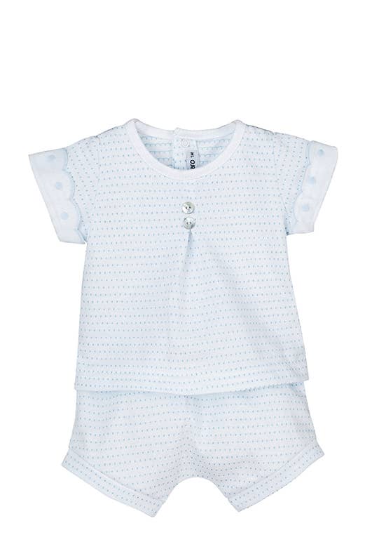 Blue top and short set