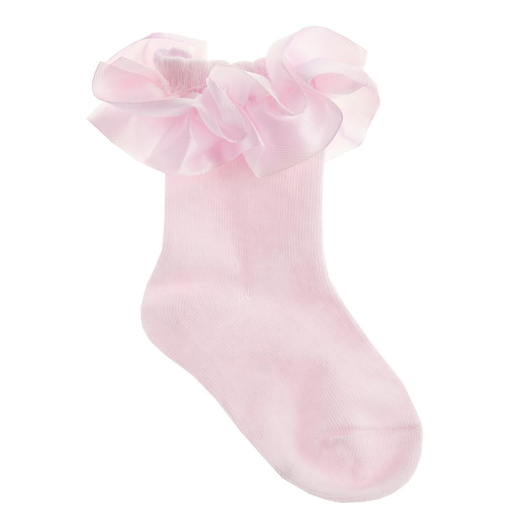 Pink frill socks