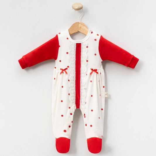 Red and white onesie