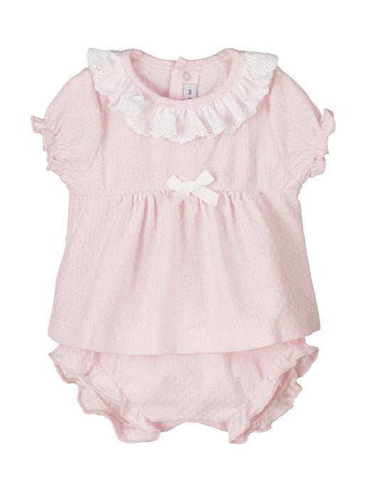 Pink frill top and pants