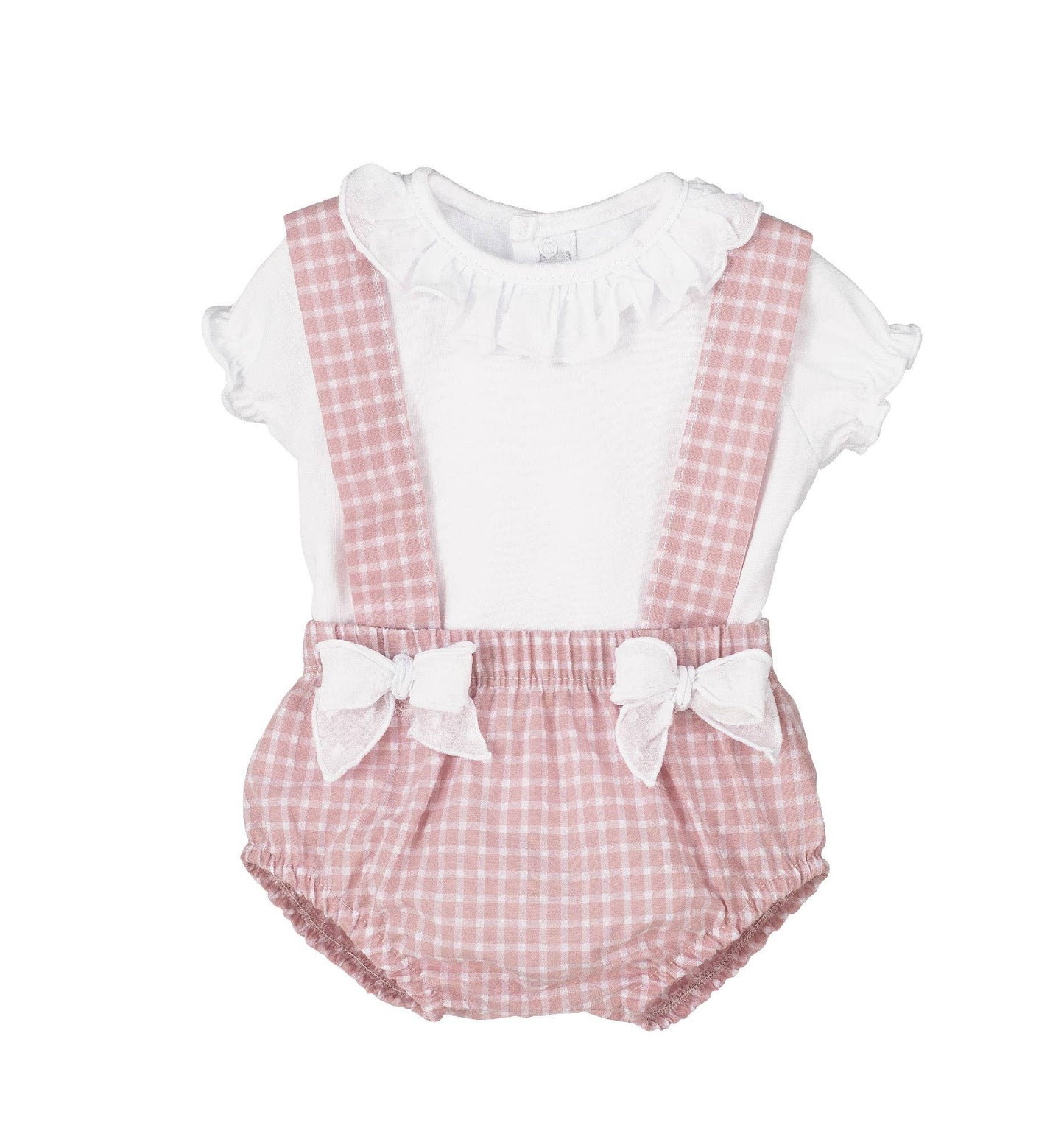 Pink and white bow set